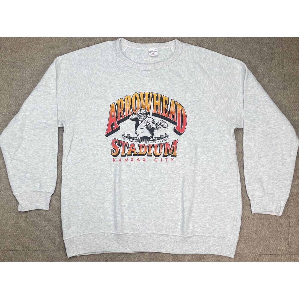 Charlie‎ Hustle Clothing Co Vtg Arrowhead Stadium Kansas City Sweatshirt Size 2X